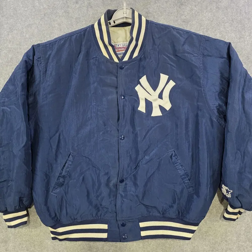 Vintage New York Yankees‎ Jacket Mens XL Blue MLB Baseball Starter Varsity 90s